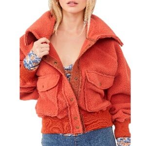 Free People Shasta Snap-Up Fleece